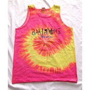 Vintage Men's Bahamas Nassau Cotton Color Dye Sleeveless Tank Top Size M (M49)
